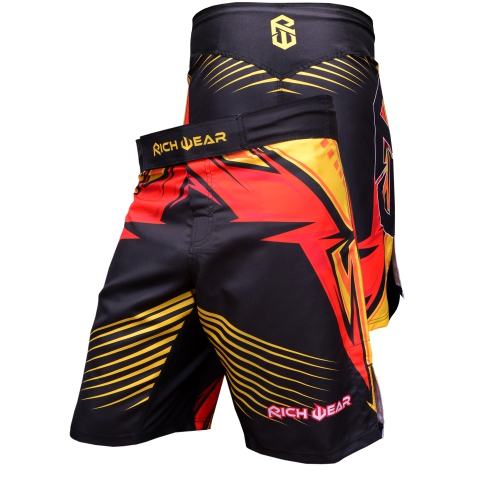 Black and Yellow MMA Shorts