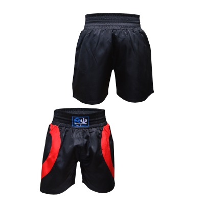 Black and red boxing shorts